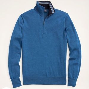 Brooks Brothers Merino Wool Half Zip Sweater